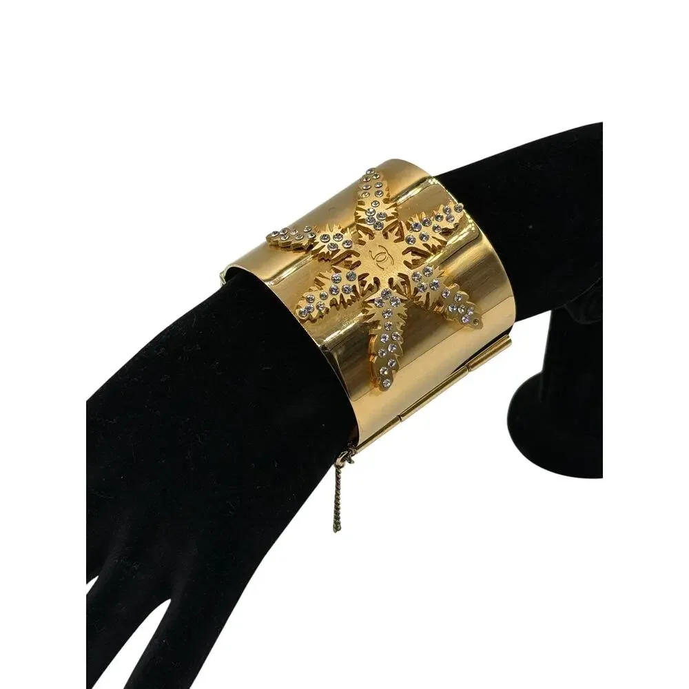 Chanel Snowflake Autumn 2001 Cuff Bangle Bracelet #1